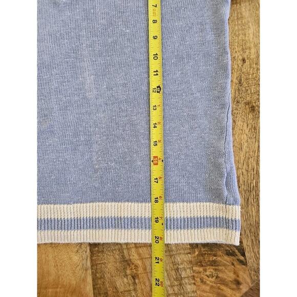 Talbots Linen Knit Sweater Women's Size PM Cricket Tennis Beach - Picture 6 of 11